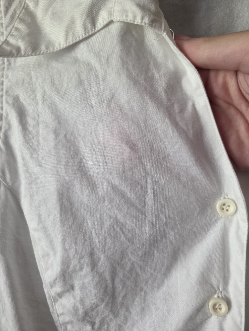 Women's Harvé Benard White Sleeveless Collared Button-Front Blouse ~ Size Small - Picture 10 of 12